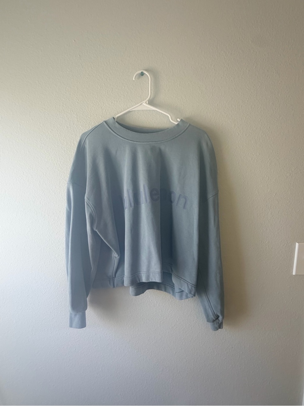 lululemon athletica Light Blue Crewneck Sweater